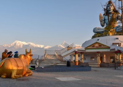 Prayers at the new Shiva temple, Pumdikot