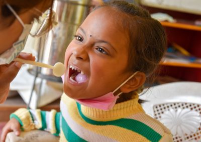 Unfortunately when it came to treatment, this little girl got too scared and wouldn't let the dentist anywhere near her mouth again.